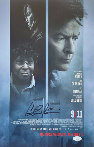 Charlie Sheen Signed 11x17 9/11 Movie Poster Photo JSA
