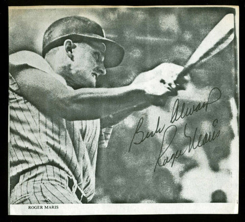 Yankees Roger Maris "Best Always" Authentic Signed 4.8x5.5 Cut Photo JSA #Y99150
