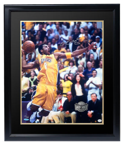 KOBE BRYANT Autographed Lakers B2B Framed 16" x 20" Photograph UDA LE 64/208