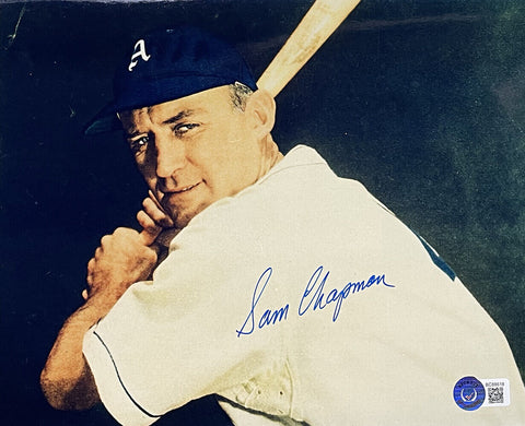 Sam Chapman Philadelphia Athletics Signed 8x10 Baseball Photo BAS