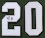 Brian Dawkins Signed Philadelphia Eagles 35x43 Custom Framed Jersey (JSA COA)