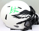 Cris Carter Autographed Eagles Lunar Speed Mini Helmet- JSA W *Green