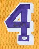 Byron Scott Signed Los Angeles Lakers Yellow Jersey (JSA COA) 3xNBA Champion