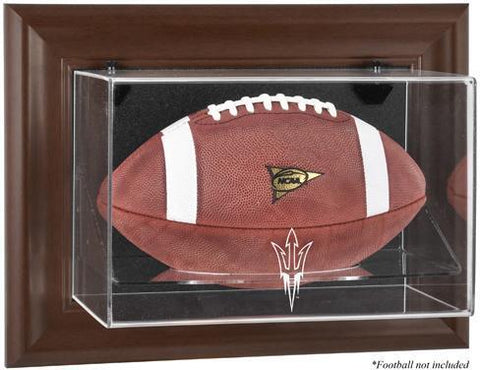 Arizona State Brown Framed Wall-Mountable Football Display Case