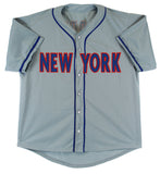 Mets Doc Gooden Authentic Signed Grey Pro Style Jersey Autographed JSA Witness
