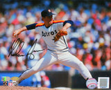 Nolan Ryan Autographed Astros 8x10 HM Pitching Horz Photo- AIV Hologram *Black