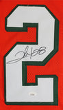 Miami Clinton Portis Signed Orange Pro Style Jersey Autographed JSA Witnessed