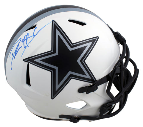 Cowboys Deion Sanders Signed Lunar Full Size Speed Rep Helmet BAS Witnessed