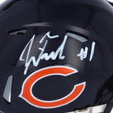 Justin Fields Chicago Bears Autographed Riddell Speed Mini Helmet