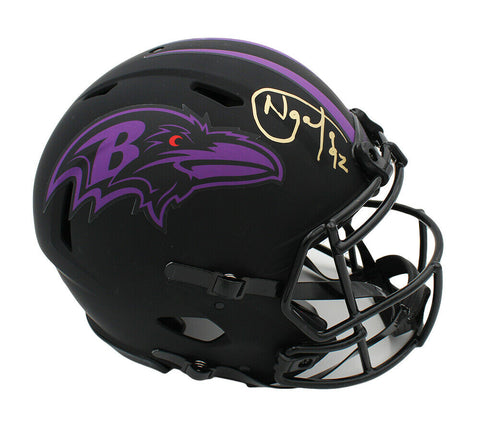 Haloti Ngata Signed Baltimore Ravens Speed Authentic Eclipse NFL Helmet