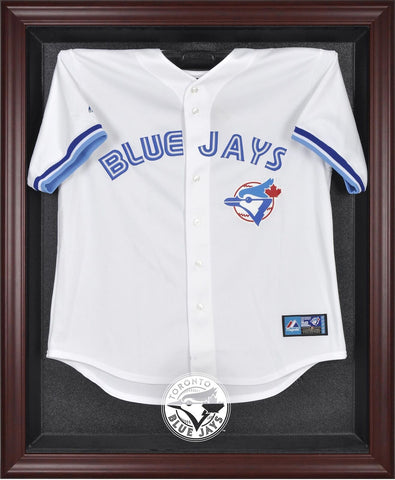 Blue Jays Mahogany Framed Logo Jersey Display Case Authentic