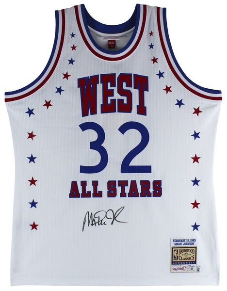 Lakers Magic Johnson Signed White 1983 All-Star M&N Authentic Jersey B –  Super Sports Center