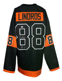 Eric Lindros Signed Custom Black Hockey Jersey HOF 16 Inscription JSA