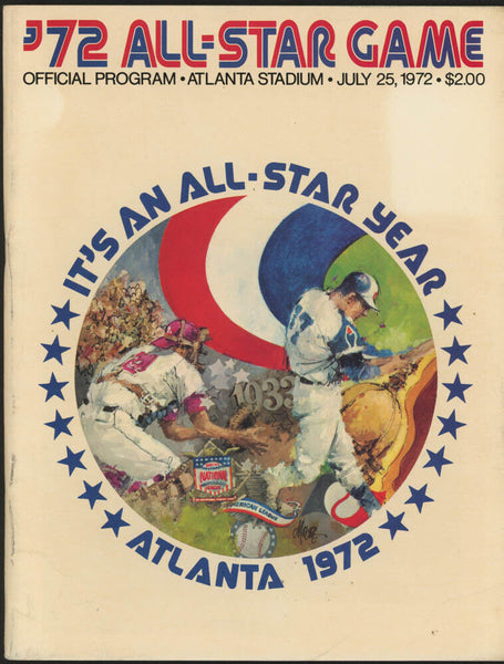 Vintage 1972 Official Baseball All-Star Game Program / Henry Aaron Home Run