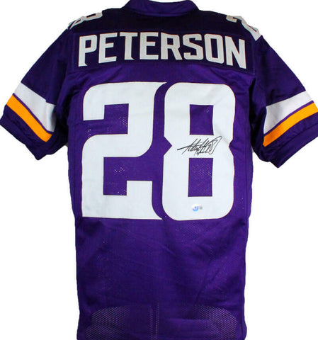 Adrian Peterson Autographed Purple Pro Style Jersey-Beckett W Hologram *Black