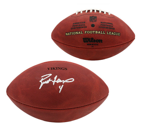 Brett Favre Signed Minnesota Vikings Wilson Authentic Stamped NFL Football