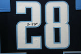 CHRIS JOHNSON (Titans blue TOWER) Signed Autographed Framed Jersey JSA
