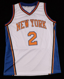Larry Johnson Signed New York Knicks Jersey (Steiner) #1 Overall Draft Pick 1991