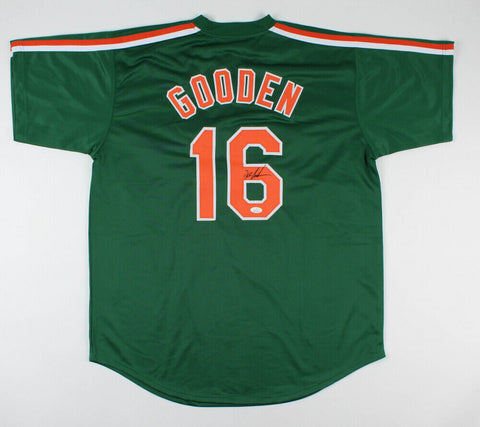 Dwight "Doc" Gooden Signed 1985 St Patrick's Day Green Mets Jersey (JSA COA)