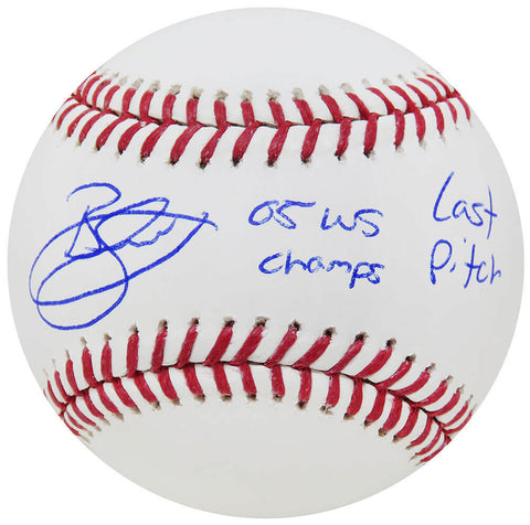 Bobby Jenks Signed Rawlings MLB Baseball w/Last Pitch, 05 WS Champs - (SS COA)