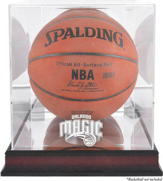 Orlando Magic Mahogany Team Logo Basketball Display Case-Fanatics
