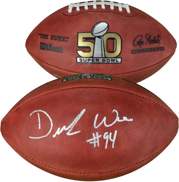 DeMarcus Ware Denver Broncos Autographed Super Bowl 50 Pro Football