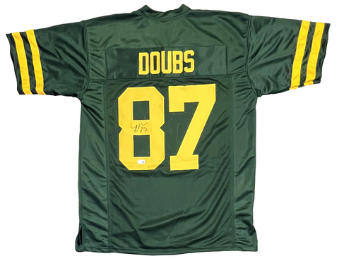 ROMEO DOUBS SIGNED AUTOGRAPHED GREEN BAY PACKERS #87 GREEN JERSEY BECKETT
