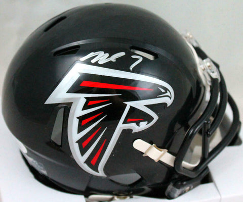 Michael Vick Autographed Atlanta Falcons 03-19 Speed Mini Helmet - JSA W *Silver