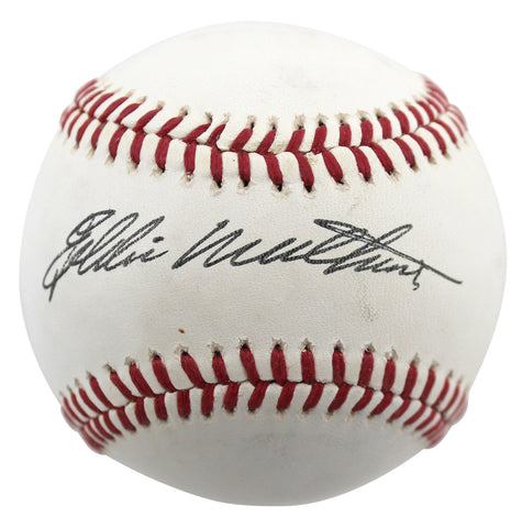 Braves Eddie Mathews Authentic Signed HOF Logo Oml Baseball Autographed BAS 2