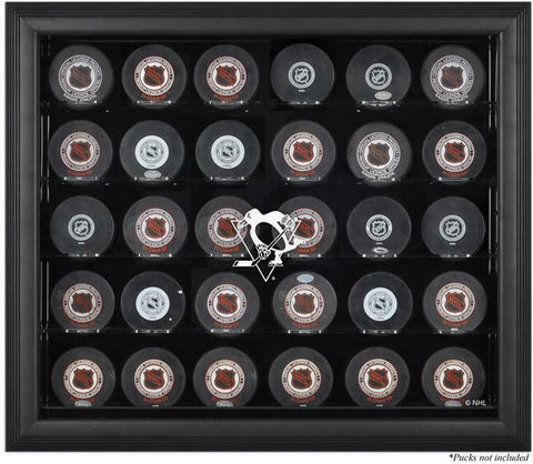 Penguins 30-Puck Black Display Case - Fanatics