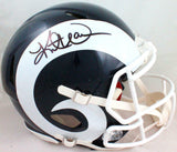 Kurt Warner Signed Rams White Horn Speed Authentic F/S Helmet- Beckett W *Black