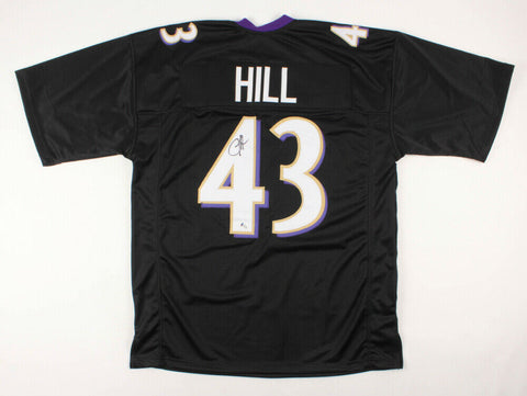 Justice Hill Signed Baltimore Ravens Jersey (Beckett COA) 2019 Draft Pick R.B.