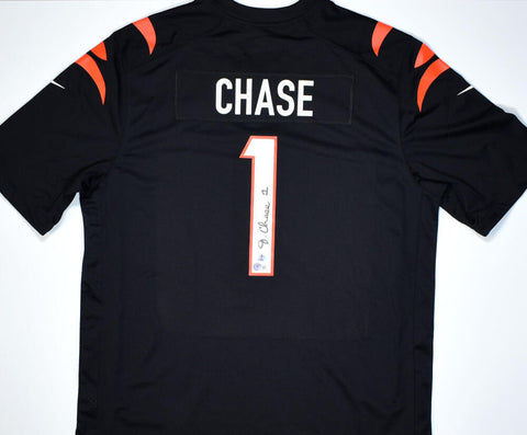 Ja'Marr Chase Signed Bengals Black Nike Game Jersey *Bold -Beckett W Hologram