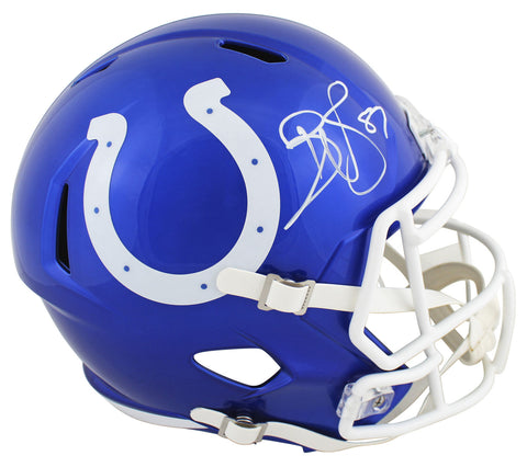 Colts Reggie Wayne Authentic Signed Flash Full Size Speed Rep Helmet BAS Witness