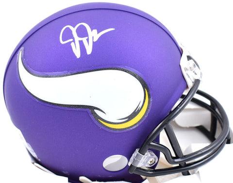 Justin Jefferson Autographed Minnesota Vikings Mini Helmet - Beckett W Hologram