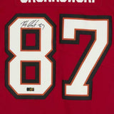 Framed Rob Gronkowski Tampa Bay Buccaneers Autographed Red Nike Limited Jersey