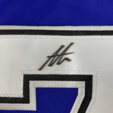 Autographed/Signed Anthony Cirelli Tampa Bay Blue Hockey Jersey JSA COA
