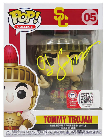 O.J. Simpson Signed USC Trojans Tommy Trojan Funko Pop Doll #05 - (SCHWARTZ COA)