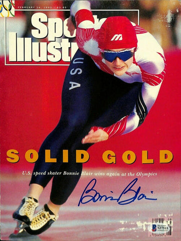 Bonnie Blair Signed Sports Illustrated Magazine Cover BAS
