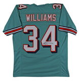 Ricky Williams Authentic Signed Teal Pro Style Jersey Autographed BAS Witnessed