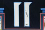 A.J. BROWN (Titans dark blue SKYLINE) Signed Autographed Framed Jersey Beckett