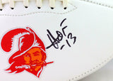Warren Sapp Autographed Tampa Bay Bucs Logo Football T/B w/ HOF- Beckett W *Blac