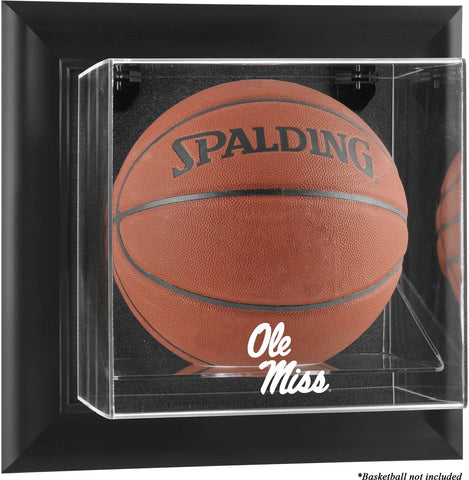 Ole Miss Black Framed Logo Wall-Mountable Basketball Display Case - Fanatics