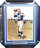 Johnny Unitas Autographed Signed Framed 16x20 Photo Colts Beckett BAS #A20734