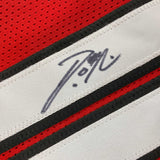 Autographed/Signed Damian Lillard Portland Red Basketball Jersey JSA COA