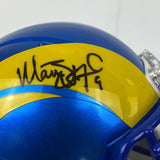 Autographed/Signed Matthew Stafford Rams Super Bowl LVI Mini Helmet Fanatics COA