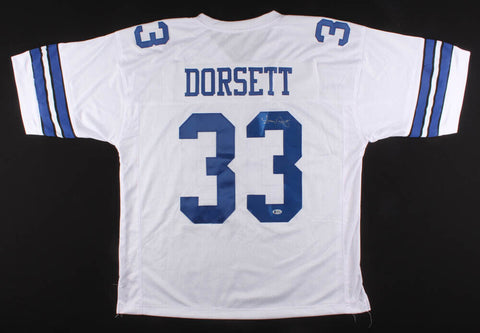 Tony Dorsett Signed Dallas Cowboys Jersey (Beckett COA) 4xPro Bowl Running Back