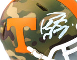 Peyton Manning Autographed Tennessee Volunteers Camo Mini Helmet - Fanatics Auth
