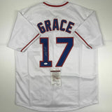 Autographed/Signed MARK GRACE Chicago White Baseball Jersey JSA COA Auto