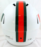 Ray Lewis Autographed Miami Hurricanes F/S Riddell Speed Helmet-Beckett W Holo